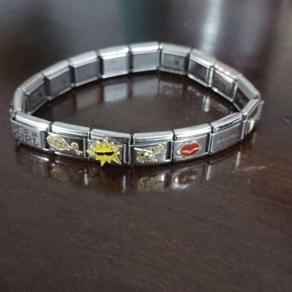 17 Separate Nomination Style Italian Stainless Steel Charm Links - Picture 4 of 9